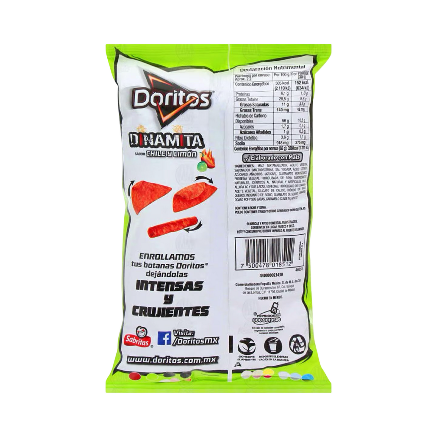 Doritos Dinamita Limón (65g)