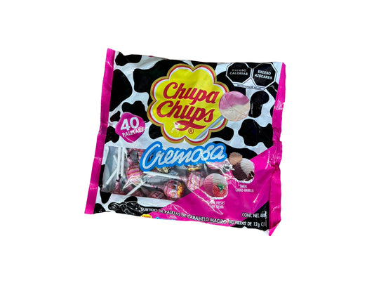 Chupa Chups Cremosa (Fresa Con Crema) 40pc