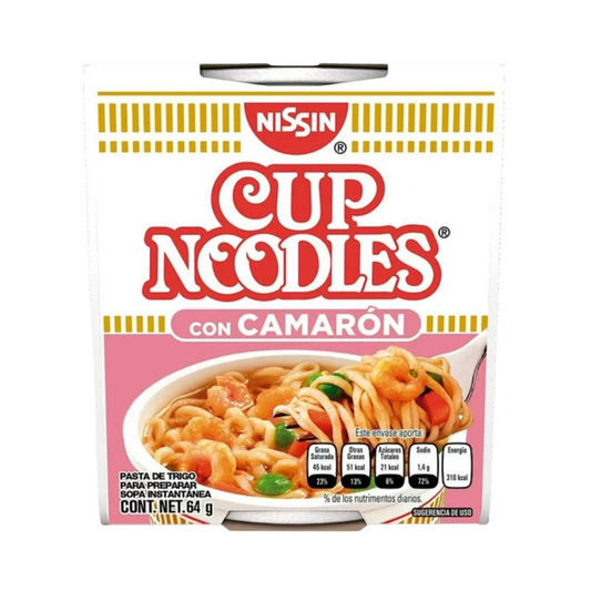 Nissin Cup Noodles Sabor a Camarón