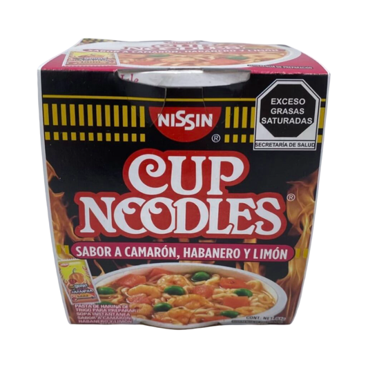 Nissin Cup Noodles Camarón, Habanero y Limón
